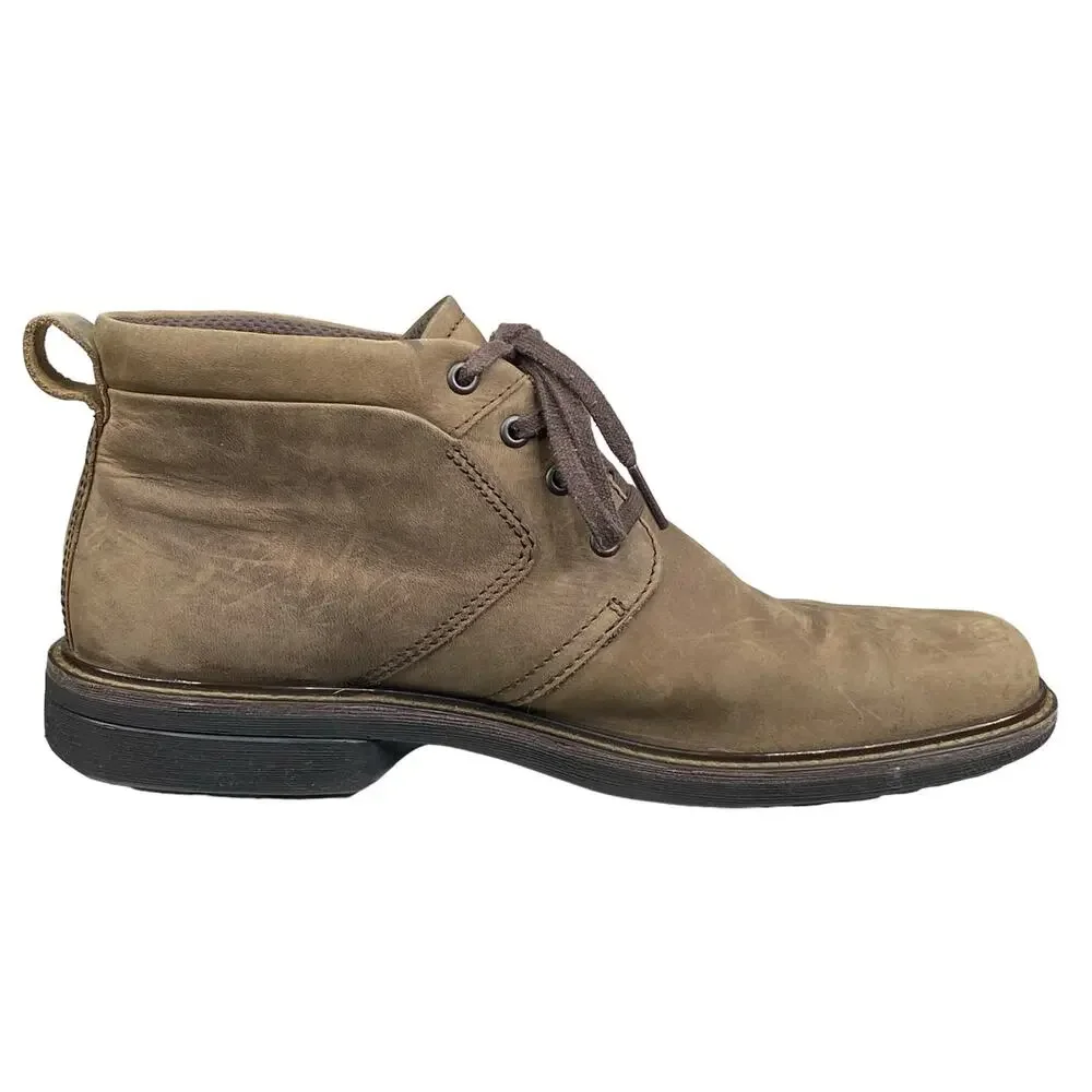 ECCO Mens Turn Brown Nubuck Chukka Boots Size US 8/8.5